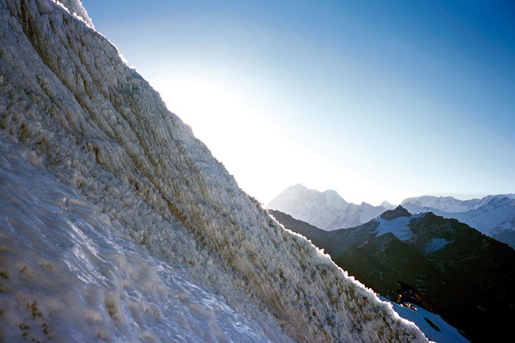 Dans les pentes du Lobuche East.