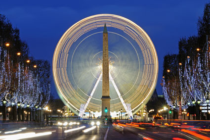 Concorde et grande roue depuis le bas des Champs-lyses.