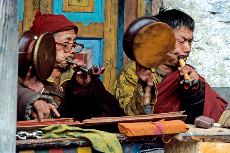 Puja  Syala, dans la rgion du Manaslu.