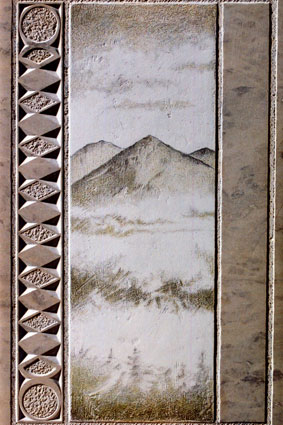 Variation sauvage. Technique mixte (gravure sur pierre et pigments).