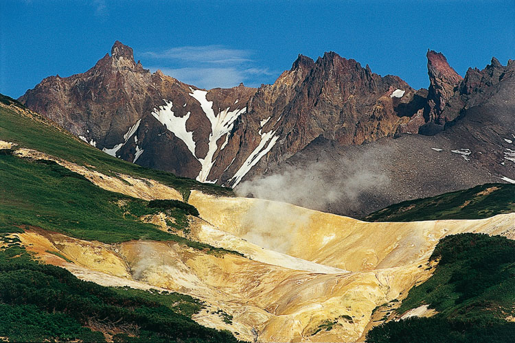 Phnomnes gothermiques  proximit de la valle de la Mort, dans la rserve Kronotski.